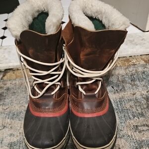 Men's Brown and Black Boots